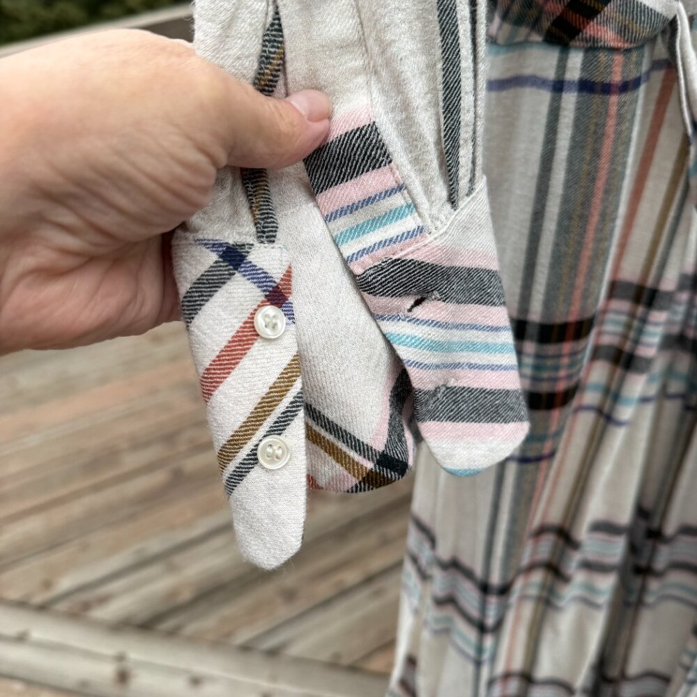 NWOT Reiss Plaid, Flannel Midi Popover Dress - Picture 7 of 15